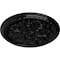 Ekena Millwork Washington Ceiling Medallion (Fits Canopies up to 2 7/8"), 17 1/8"OD x 1 1/2"P, Black Pearl CM17WABPS - alternate 2